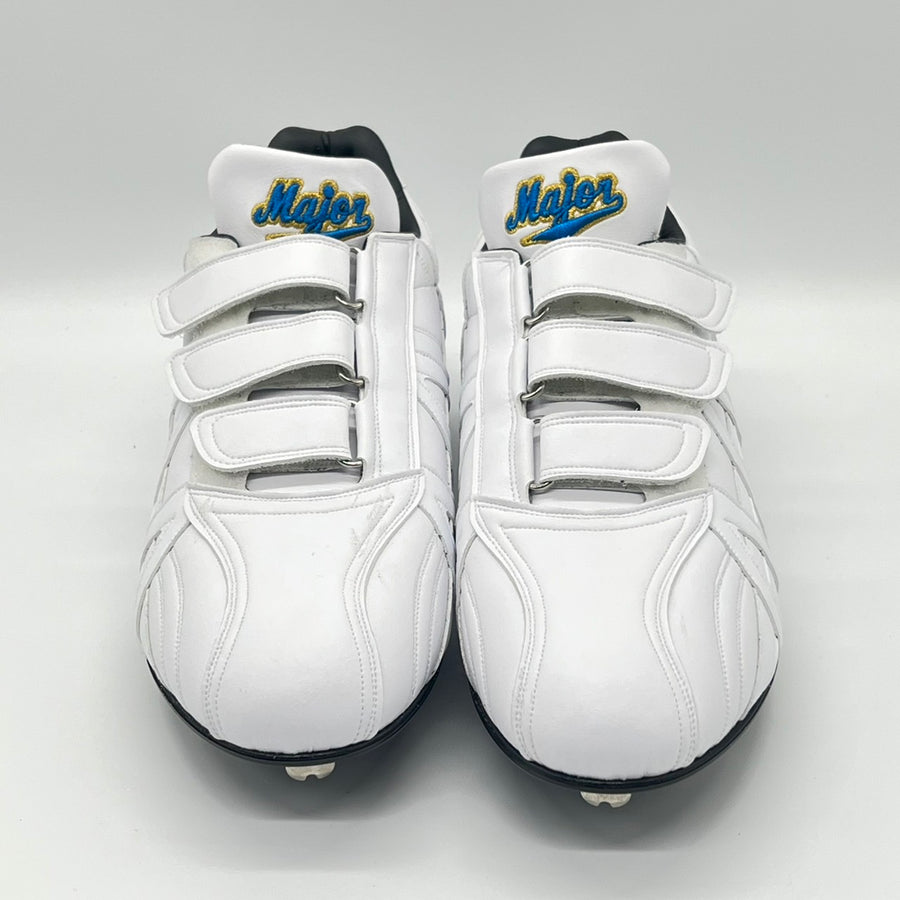 【送料無料】野球 MAJOR メジャー 樹脂底 金具 白スパイク 高校野球対応 MJW-SP02 マジックベルト式