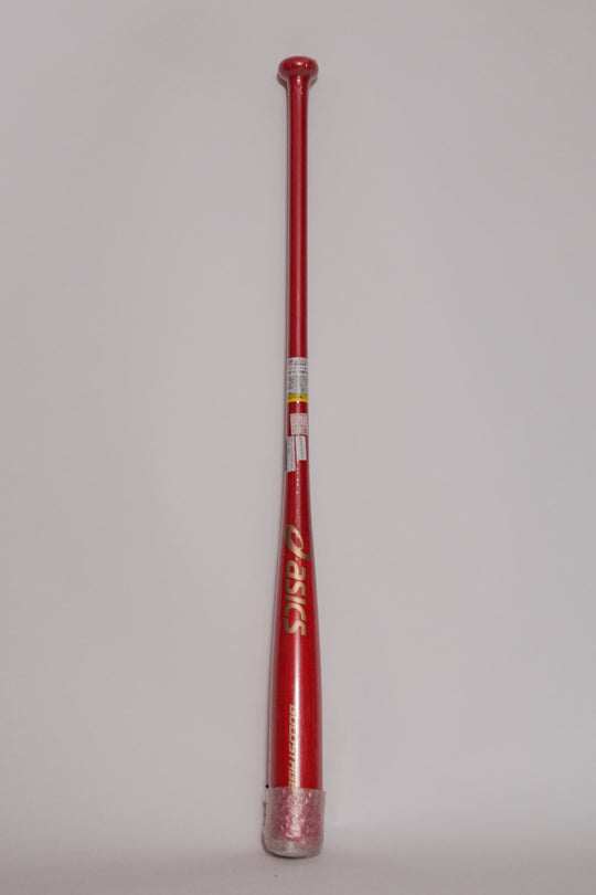 【アシックス】ノックバット/W13002141300/レッド×ゴールド/89cm/トレーニングバット