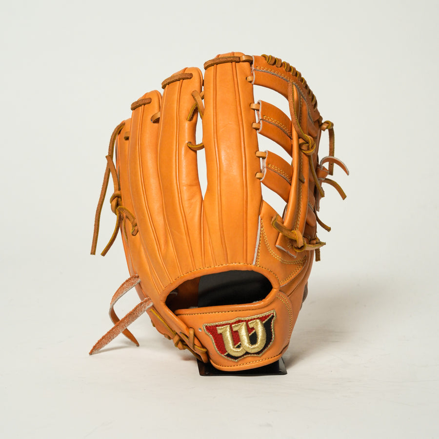 Wilson 軟式野球グローブ 一般用・外野手用 右投 黒×金 新品 - 野球